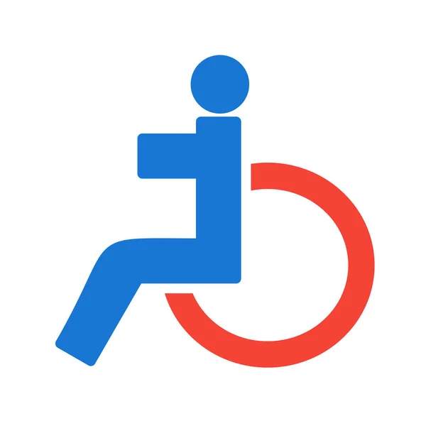 Icône Personne Handicapée Illustration Vectorielle — Image vectorielle