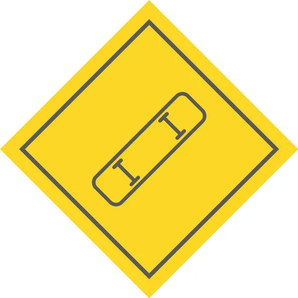 Διανυσματική Απεικόνιση Ενός Κίτρινου Οδικού Σήματος — Διανυσματικό Αρχείο