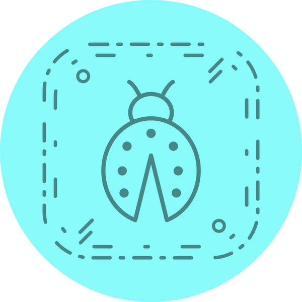 Lady Bug Icon ในสไตล เทรนด — ภาพเวกเตอร์สต็อก