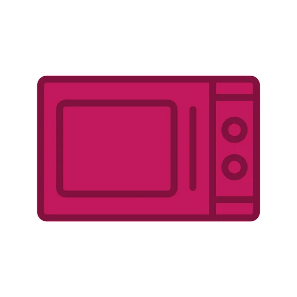 Icono Del Horno Microondas Estilo Moda Fondo Aislado — Vector de stock