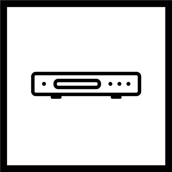 Dvd Player Vektorillustration Einfaches Symbol — Stockvektor