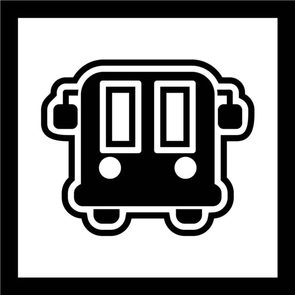 Bus Teken Lijn Vector Pictogram Vervoerssymbool — Stockvector