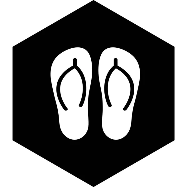 Slippers Trendy Στυλ Απομονωμένο Φόντο — Διανυσματικό Αρχείο