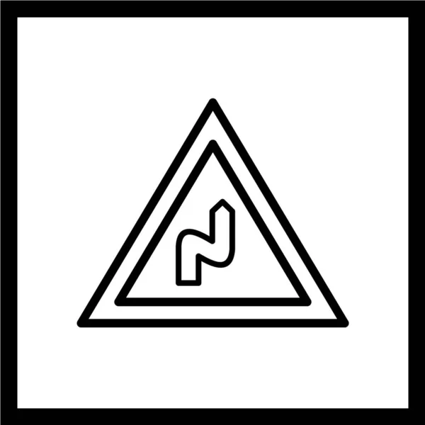 道路標識ベクトル図シンプルなアイコン — ストックベクタ