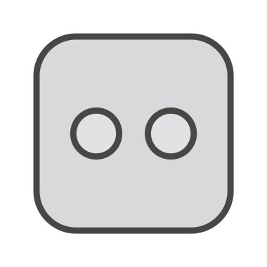 Zar İki Simgesi Stili İzole Arkaplan