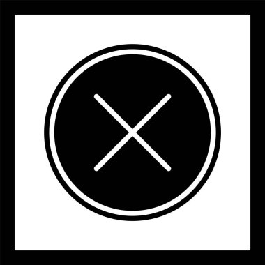 Moda Biçimli İzole Arkaplanda Simgeyi İptal Et