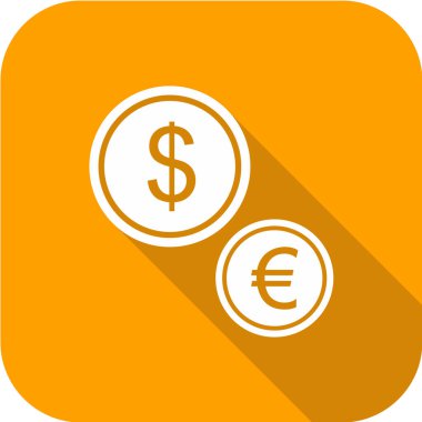 Dolar işareti simgesi, vektör çizimi