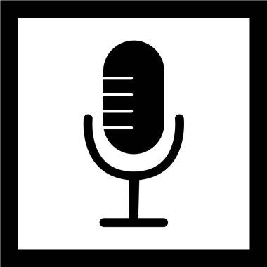 mikrofon vektör simgesi. ses işareti.