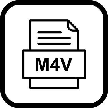 m4v biçim simgesi vektör illüstrasyonu