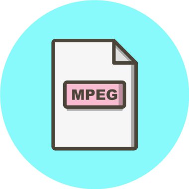 dosya biçimi simgesi, vektör illüstrasyonu 