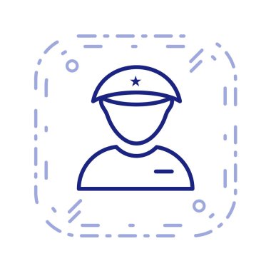 Bir polis simgesinin vektör illüstrasyonu