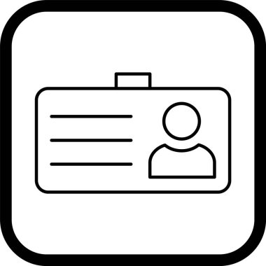  Moda Biçimli Öğrenci Kart Simgesi İzole Arkaplan      