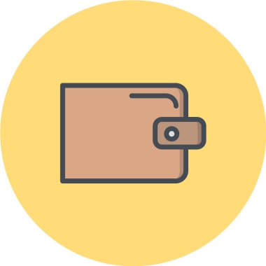 Para vektörü simgesi olan cüzdan