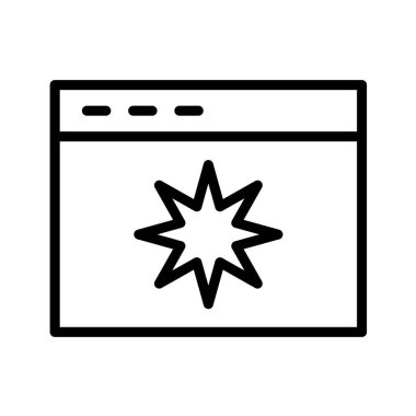 Web sayfası simgesi, vektör illüstrasyonu