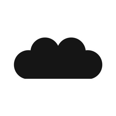 Bulut simgesi, vektör çizimi. düz tasarım biçimi