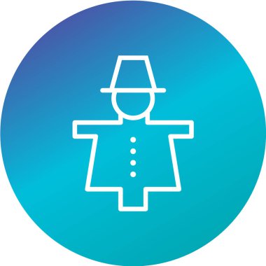 korkuluk web simgesi vektör illüstrasyonu 