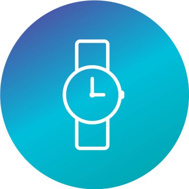 Vektör çizimi, kol saatinin basit simgesi