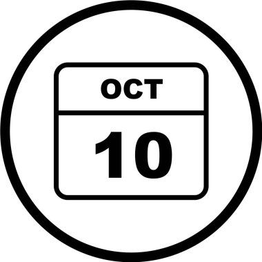 Ekim tarihli takvim