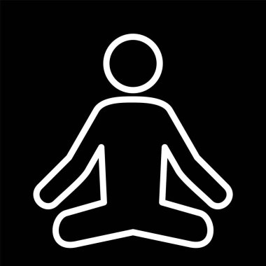 Moda Biçimli Yoga Simgesi İzole Arkaplan