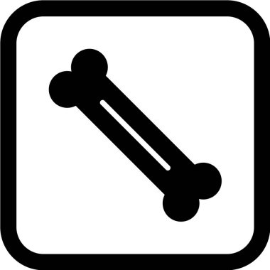 kemik vektör illüstrasyonu, basit simge