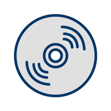 Multimedya düz simgesi beyaz arkaplanda izole edildi