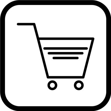 Alışveriş arabası simgesi, vektör illüstrasyonu