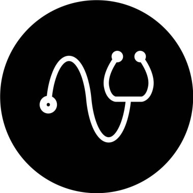 Bir steteskop simgesinin vektör çizimi