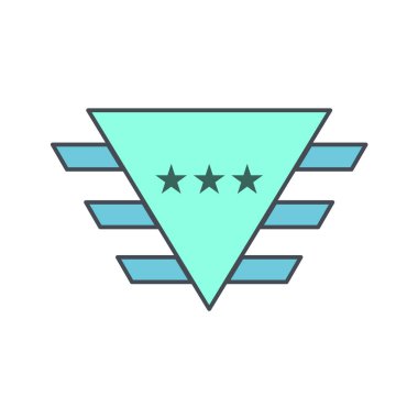 Yıldızlı web sitesi rozeti, vektör illüstrasyonu, kopyalama alanı