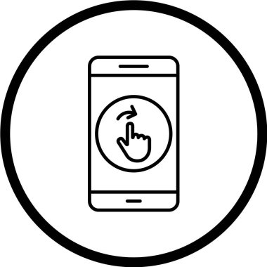 Modern telefon simgesinin vektör illüstrasyonu 