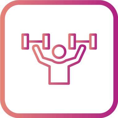 Boks eldivenli adam çizgi simgesi