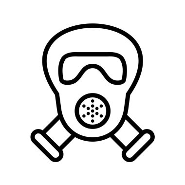 Web basit simgesi, radyasyon maskesinin vektör çizimi 