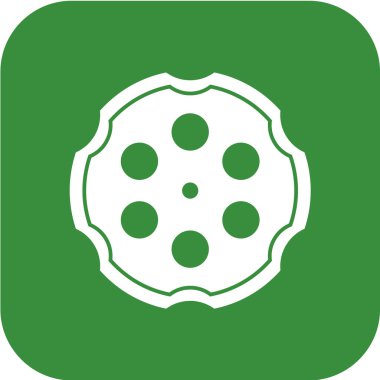 Yeşil ve beyaz simgenin vektör illüstrasyonu