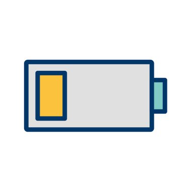 Batarya ikonu vektörü. düz dizayn biçimi 10