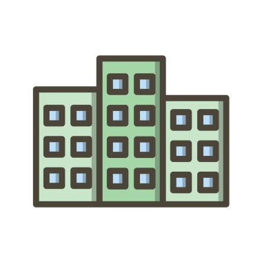 Modern yapı simgesinin vektör illüstrasyonu