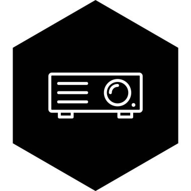 Projektör Simgesi Moda Biçiminde İzole Arkaplan