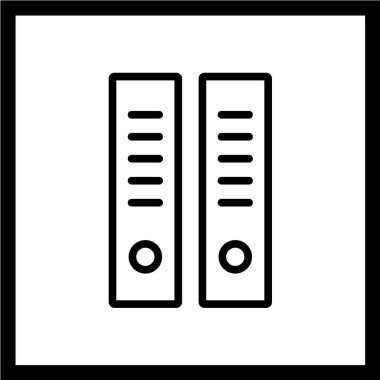 Belgenin basit satır simgesinin vektör illüstrasyonu