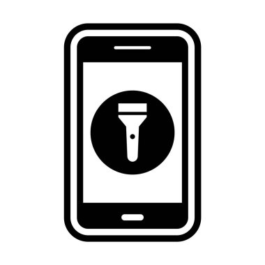 Moda Biçimli Flash Işık Mobil Uygulama Simgesi İzole Arkaplan