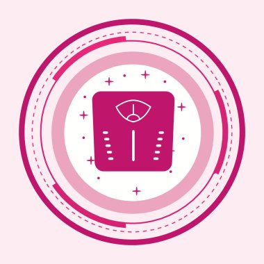 Moda Biçimli Ayrı Arkaplanda Ağırlık Makinesi Simgesi