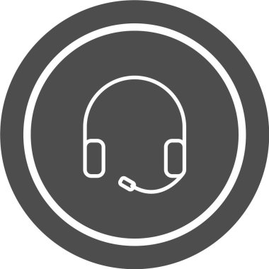 Kulaklık vektör simgesi. Müzik işareti. ses sembolü