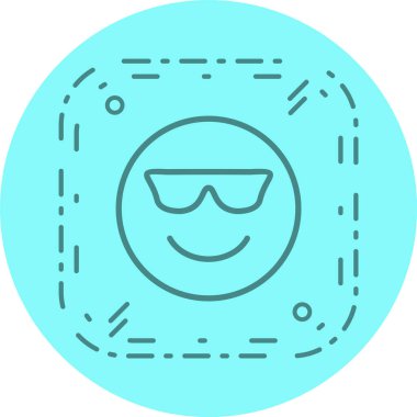 Havalı Emoji Simgesi Moda Tarzı İzole Arkaplan