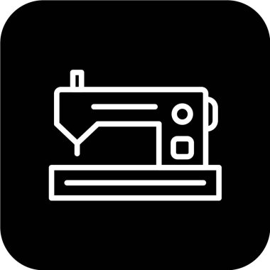 Dikiş makinesi simgesi. vektör illüstrasyonu