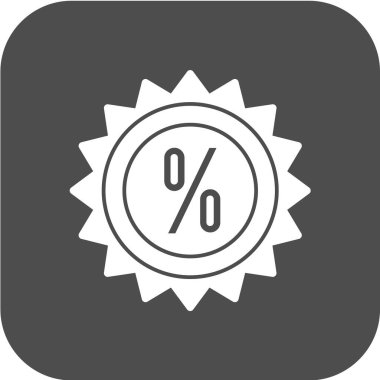 Gri arkaplanda indirimli vektör simgesi