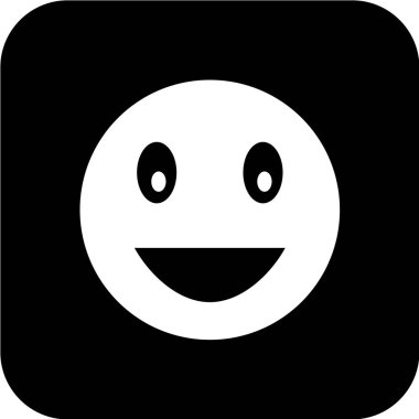 Gülümseme simgesi, vektör illüstrasyonu