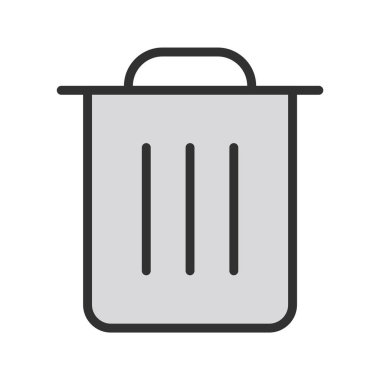 Moda Biçimli Çöp Simgesi İzole Arkaplan