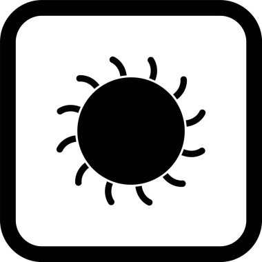 Moda tarzında izole edilmiş güneş simgesi