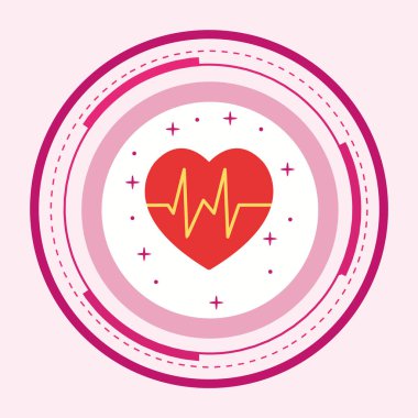  Kalp Atışı Simgesi Moda Tarzı İzole Arkaplanda