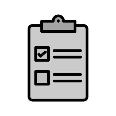 Moda Biçimli İzole Arkaplanda Kontrol Listesi Simgesi