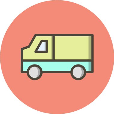 Kamyon simgesi beyaz arka planda izole edilmiş. ulaşım sembolü vektör çizimi. 