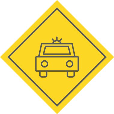 Trafik işareti simgesi. vektör illüstrasyonu 