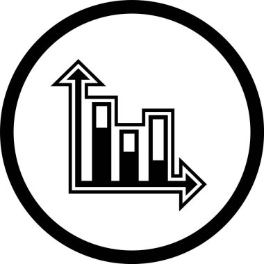 Moda Biçimli İstatistik Simgesi İzole Arkaplan